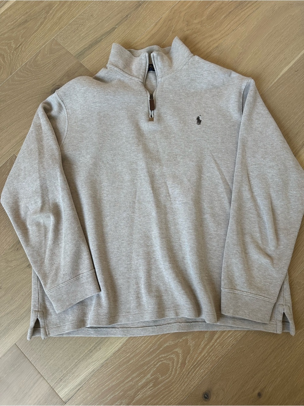 Men’s Cream Polo Ralph Lauren Pullover Quarter Zip Jacket Size XL Preppy Golf